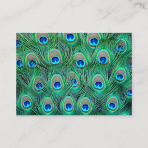 Cartes de visite turquoises Blue Peacock