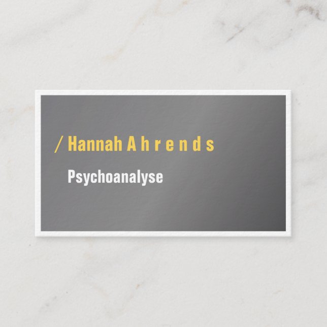 Cartes de visite Typo jaune (Devant)