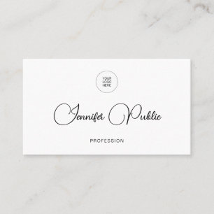 Cartes de visite Typographie Moderne Minimaliste