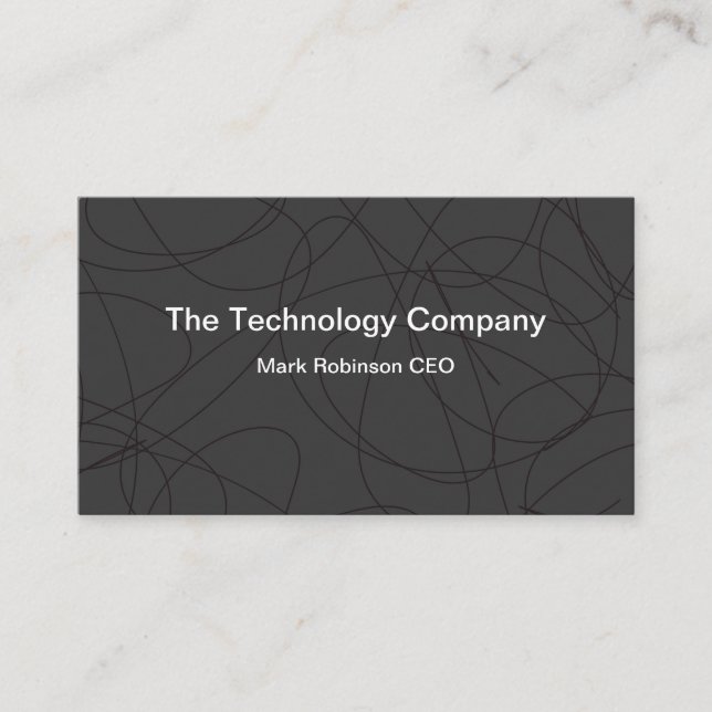 Cartes de visite uniques de la technologie informa (Devant)