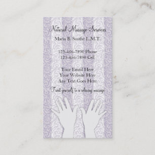 Cartes de visite uniques de massage