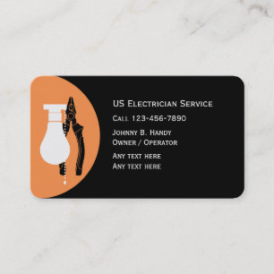 Cartes de visite uniques d'électricien