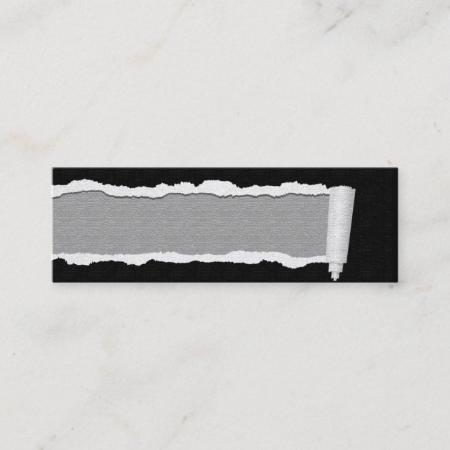 Cartes de visite Unisex en papier déchiré personna (Devant)