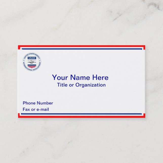 CARTES DE VISITE USAID (Devant)