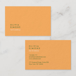 Cartes de visite vertes professionnelles minimalis