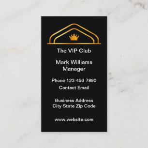 Cartes de visite verticaux de classe VIP Club Crow