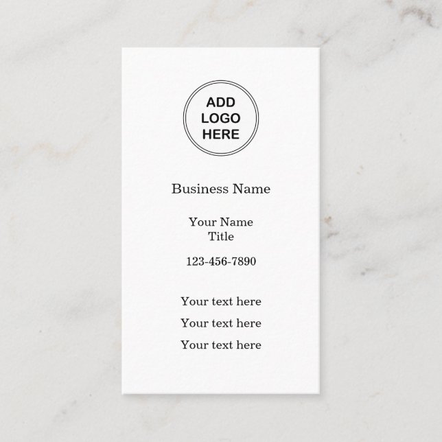 Cartes de visite verticaux Modèles du logo de l'en (Devant)