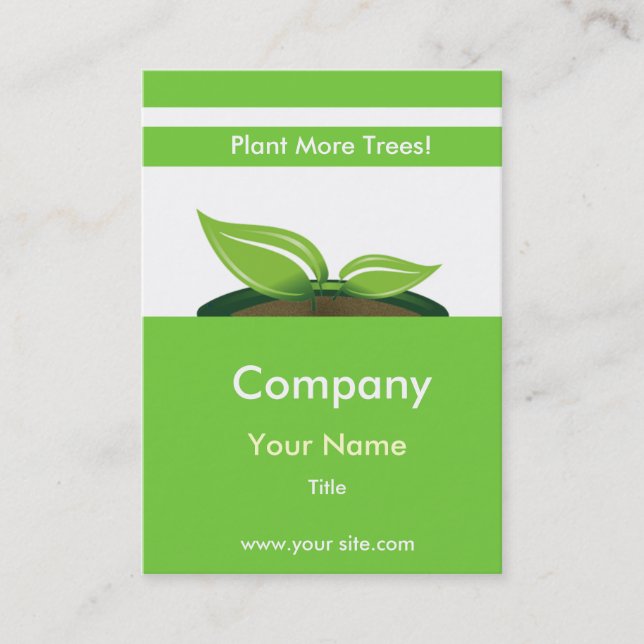 Cartes de visite verts (Devant)