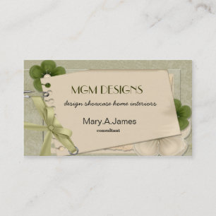 cartes de visite verts vintages de chaux