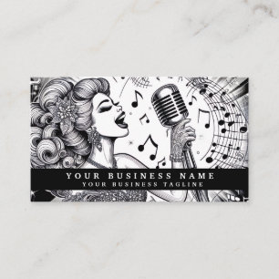 Cartes de visite Vintage Retro Glam Girl