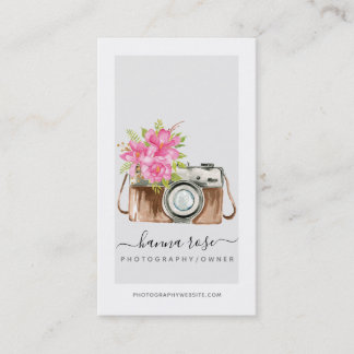 Cartes de visite vintages de caméra aquarelle