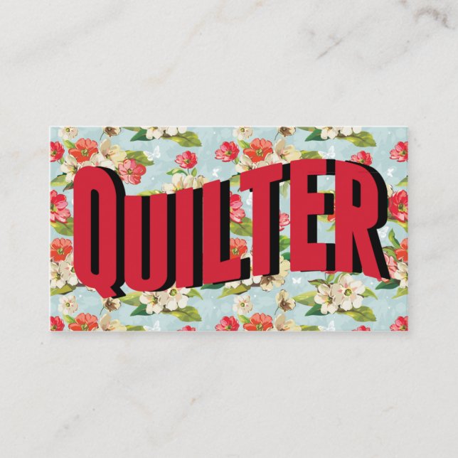 Cartes de visite vintages de courtepointe (Devant)
