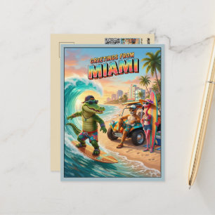 Cartes de vœux 3D de voyage à Miami