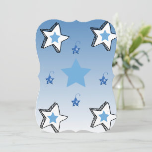 Cartes de voeux à plat Noël bleu et blanc