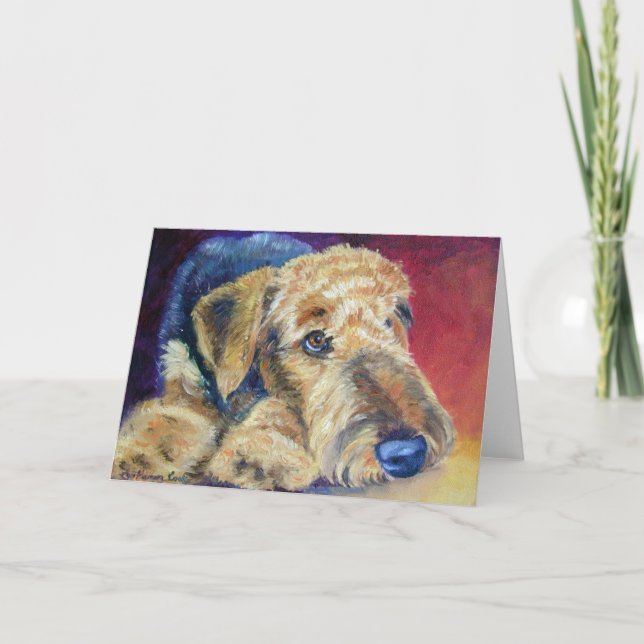 Cartes de voeux Airedale Terrier (Devant)