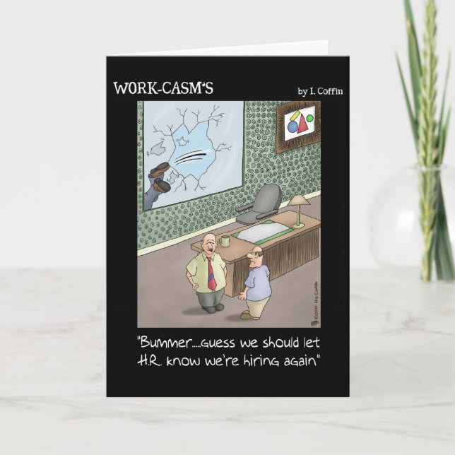 Cartes de voeux amusantes : Nous embauchons (Devant)