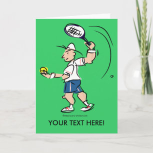 Cartes de voeux amusantes pour les tennisplayer