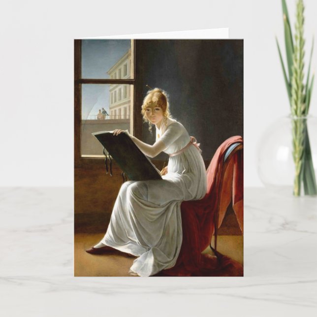 Cartes de voeux antiques de peinture 49 (Devant)