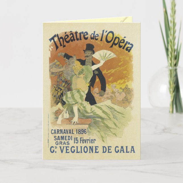 Cartes de voeux Art Nouveau - Théâtre de l'Opéra (Devant)