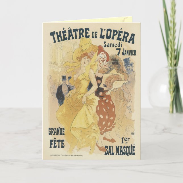 Cartes de voeux Art Nouveau - Théâtre de l'Opéra (Devant)