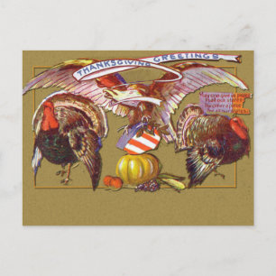 Cartes de voeux Art Thanksgiving vintages