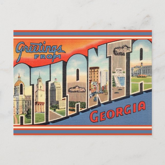 Cartes de vœux Atlanta vintage  (Devant)