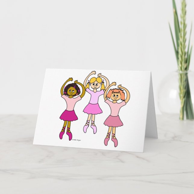 Cartes de voeux Ballerinas dansantes (Devant)