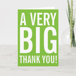 Cartes de vœux Big Thank You pour remercier quelqu