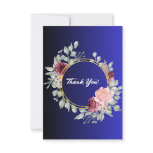 Cartes de voeux Blue Merci