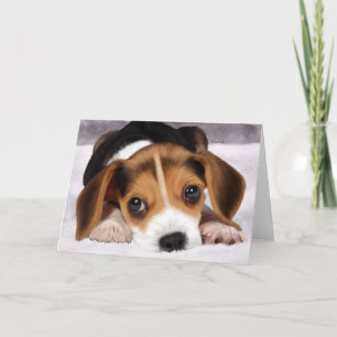Cartes de voeux - Chiot Beagle