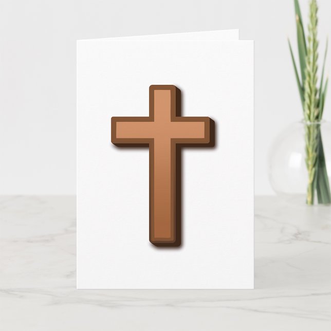 Cartes de voeux Croix Brown (Créateur téléchargé)