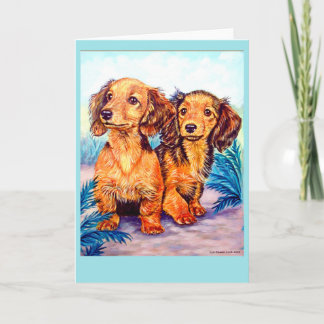 Cartes de voeux Dachshund Pups