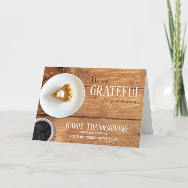 Cartes de vœux d'affaires pour Thanksgiving (Devant)