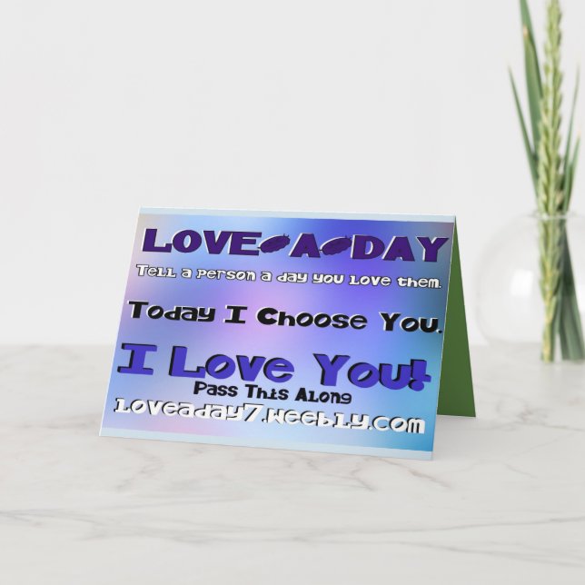 Cartes de voeux d'amour au jour le jour (Devant)