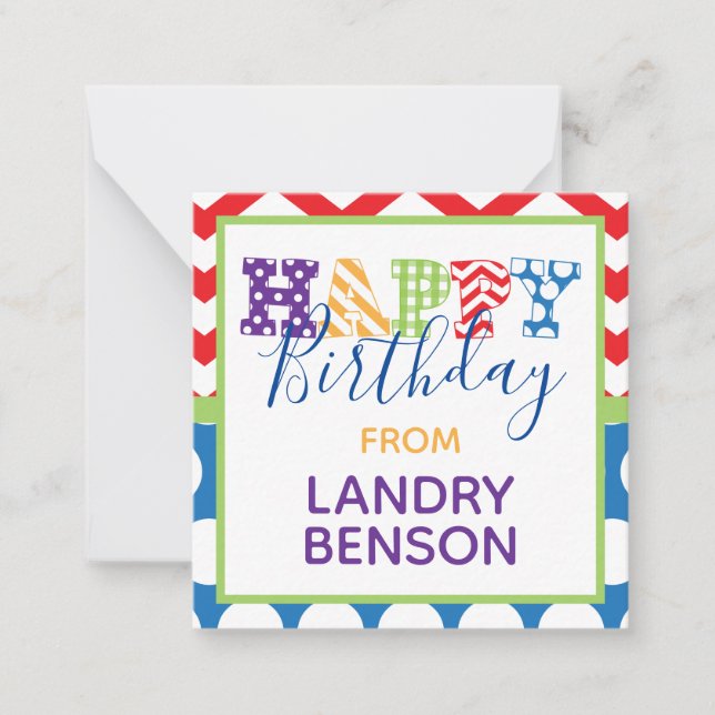 Cartes de vœux d'anniversaire avec motif (Devant)