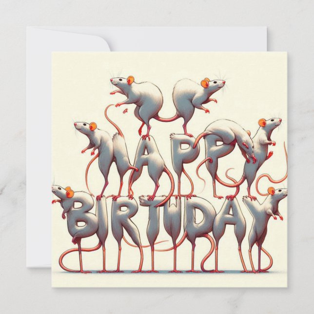 Cartes de voeux d'anniversaire heureuses (Devant)