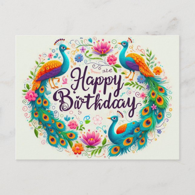 Cartes de voeux d'anniversaire heureuses (Devant)