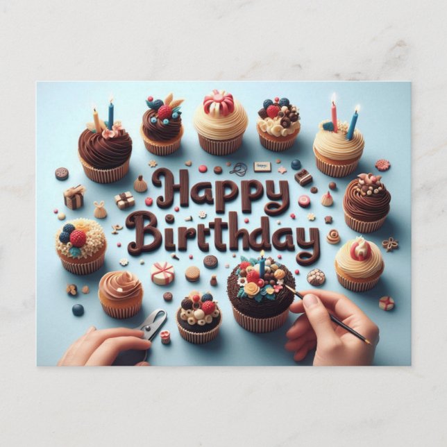 Cartes de voeux d'anniversaire heureuses (Devant)