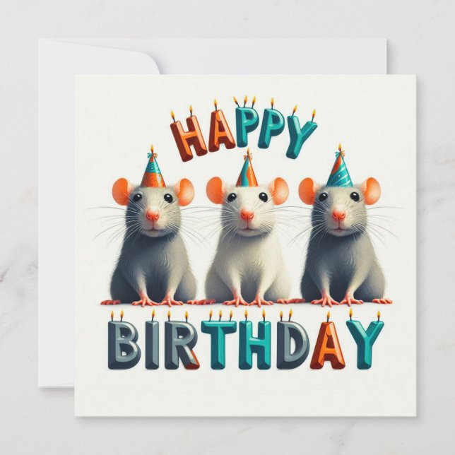 Cartes de voeux d'anniversaire heureuses (Devant)