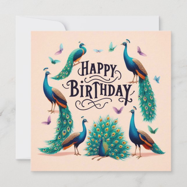 Cartes de voeux d'anniversaire heureuses (Devant)