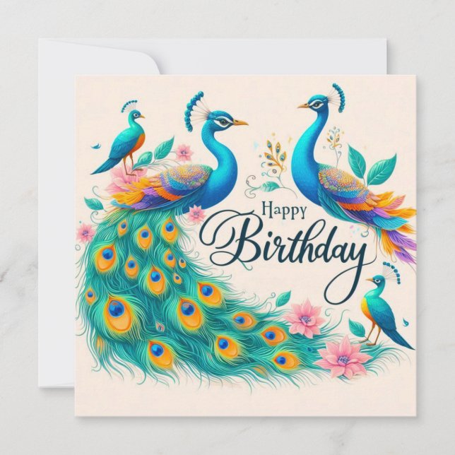 Cartes de voeux d'anniversaire heureuses (Devant)