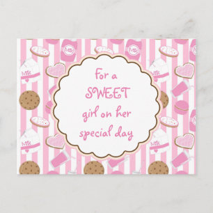 Cartes de vœux d'anniversaire pour filles roses Co