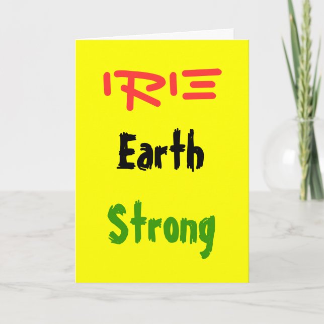 Cartes de voeux d'anniversaire Rasta (Devant)