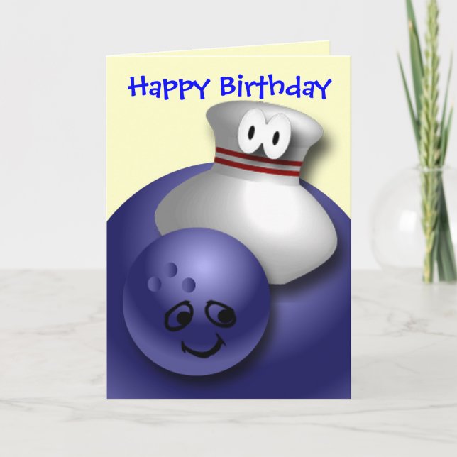 Cartes de voeux de Bowling personnalisées Cartes p (Devant)