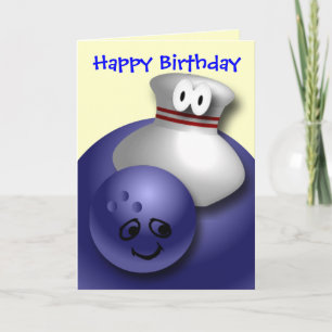 Cartes de voeux de Bowling personnalisées Cartes p