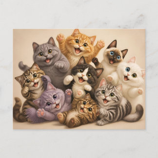Cartes de vœux de chats heureux