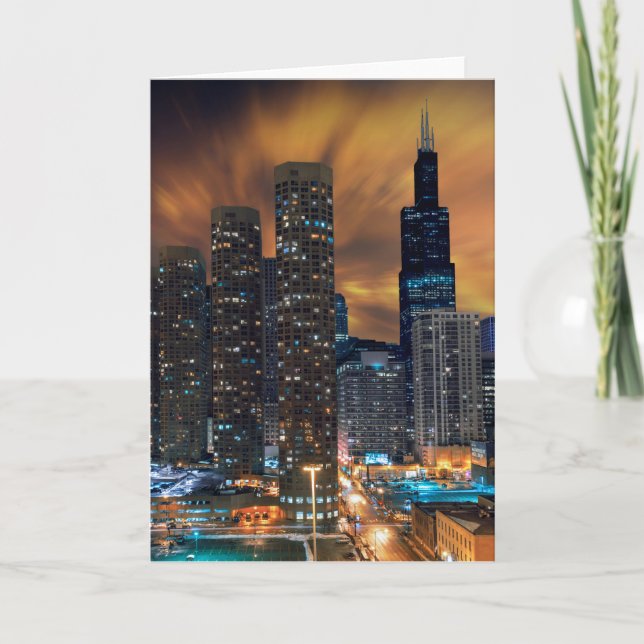 Cartes de voeux de Chicago Skyscraper (Devant)