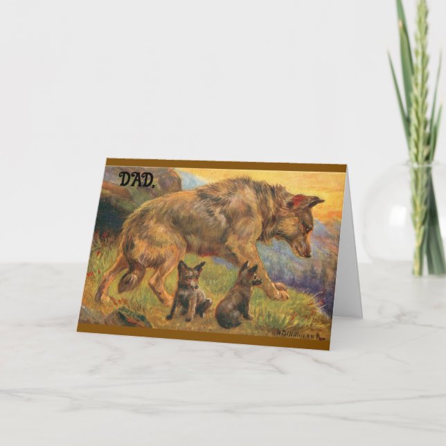 Cartes de voeux de Fête des pères de la famille Wo (Devant)