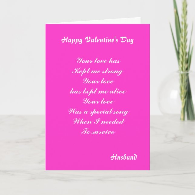 Cartes de voeux de la Saint-Valentin du mari (Devant)