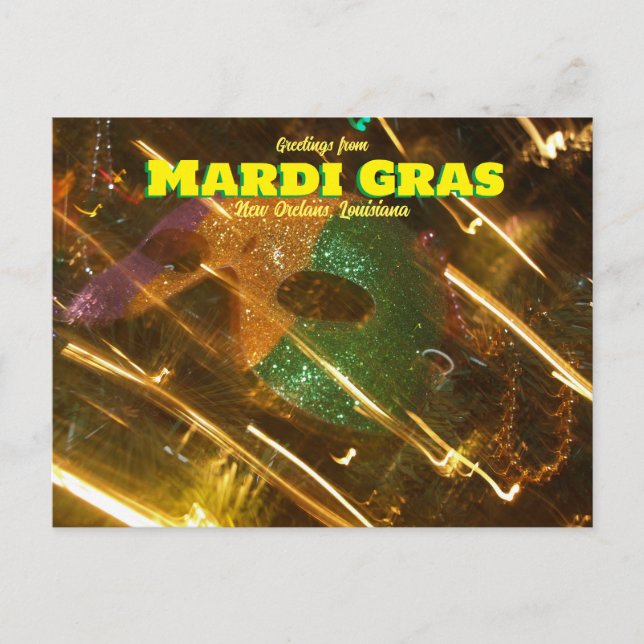 Cartes de vœux de Mardi Gras Louisiane (Devant)